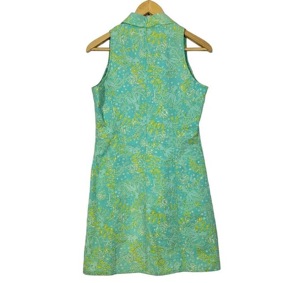 Lilly Pulitzer Vintage Women's Coastal Pattern Vibrant Textured Mini Dress Sz 6 - Picture 11 of 14
